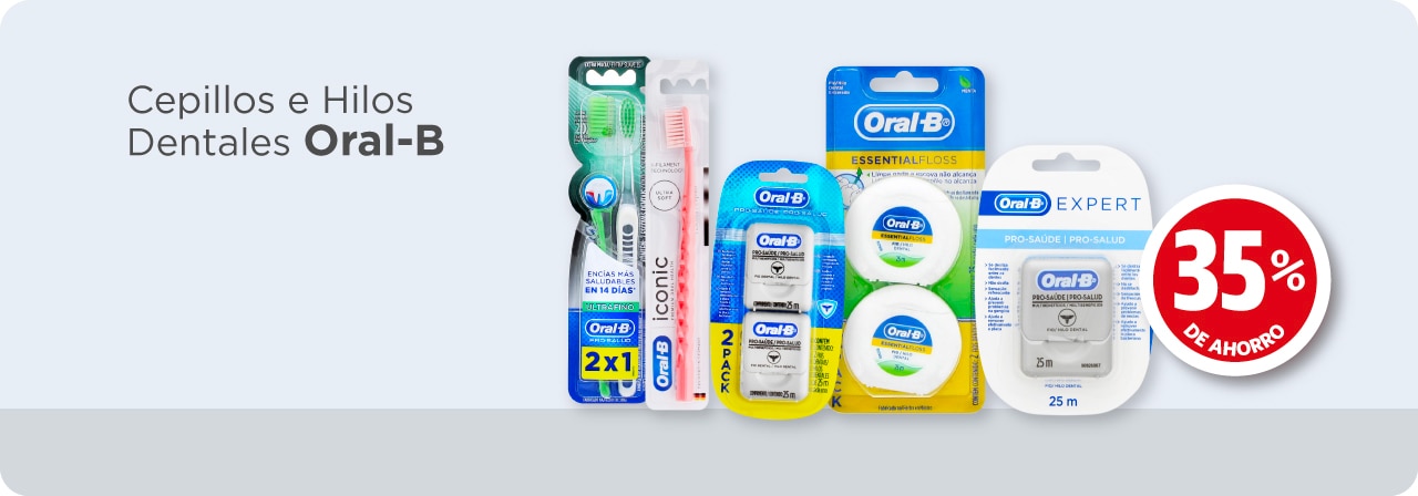 cepillos e hilos dentales oral-b al 35% de ahorro